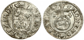 Poland 1/24 Thaler 1614 Bydgoszcz. Sigismund III Vasa (1587-1632). Averse: Crowned shield. Reverse: 24 within orb dividing date. Silver. Gorecki B.14....