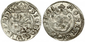 Poland 1/24 Thaler 1615 Bydgoszcz. Sigismund III Vasa (1587-1632). Averse: Crowned shield. Reverse: 24 within orb dividing date. Silver. Gorecki KB.15...