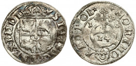 Poland 1/24 Thaler 1616 Bydgoszcz. Sigismund III Vasa (1587-1632). Averse: Crowned shield. Reverse: 24 within orb dividing date. (MOИE ИO). Silver. Go...