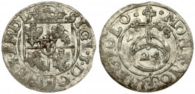Poland 1/24 Thaler 1618 Bydgoszcz. Sigismund III Vasa (1587-1632). Averse: Crowned shield. Reverse: 24 within orb dividing date. Silver. Gorecki B.18....