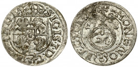 Poland 1/24 Thaler 1618 Bydgoszcz. Sigismund III Vasa (1587-1632). Averse: Crowned shield. Reverse: 24 within orb dividing date. Silver. Gorecki B.18....