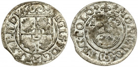 Poland 1/24 Thaler 1619 Bydgoszcz. Sigismund III Vasa (1587-1632). Averse: Crowned shield. Reverse: 24 within orb dividing date. Silver. Gorecki . KM ...