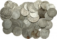 Poland & Germany BRANDENBURG & PRUSSIA 3 & 6 Groszy& 1 Gulden (Tymf) & 1/12 Thaler (1621-1757). John II Casimir Vasa (1649–1668).Averse: Bust right; C...