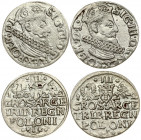 Poland 3 Groszy 1622 Krakow. Sigismund III Vaza(1587–1632). Averse: Crowned bust right. Reverse: Value and armorial above legend; date and mintmaster ...