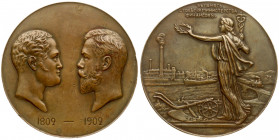 Russia Medal (1902) 'In memory of 100 Anniversary of the Ministry of Finance. 1802 - 1902 '. Ob.Art.:' The signature of the medalist on the left above...