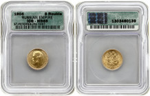 Russia 5 Roubles 1904 (АР) St. Petersburg. Nicholas II (1894-1917). Averse: Head left. Reverse: Crowned double imperial eagle ribbons on crown. Gold. ...