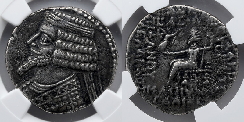 GREEK: Parthian Kingdom, Usurper (Tiridates?), 27 BC, BI Tetradrachm (14.75 gm),...