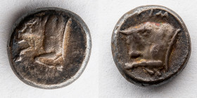 GREEK: Hekatomnos? AR Tetrobol, c. 4th Century BC (2.2g), Bull Obverse and Reverse
