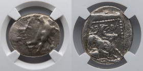GREEK: Cyprus, Citium, AR Stater, Azbaal,  449-425 BC, NGC F, Herakles Advancing with Bow, Lion Bringing Down Stag, NGC #4884584-113