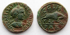 ROMAN PROVINCIAL, MYSIA, PARIUM: Severus Alexander, AE 21, AD 222-235 (6g), Rare, Suckling Twins Reverse