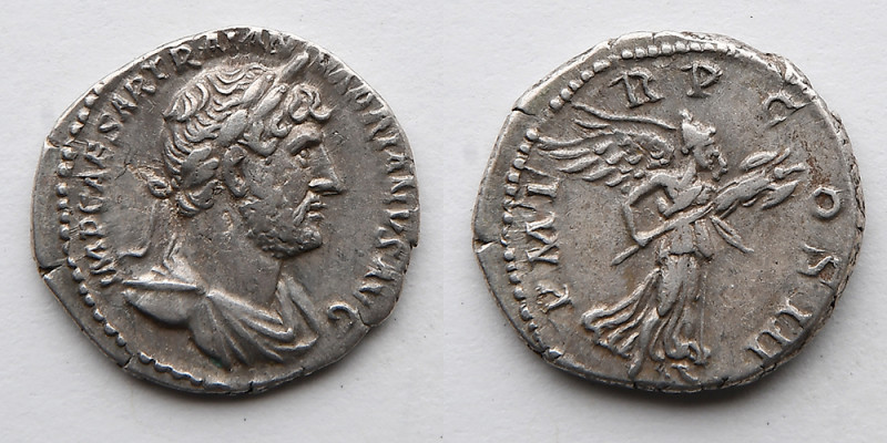 ROMAN EMPIRE: Hadrian, AR Denarius, AD 117-138 (19mm 3g). Rome mint, struck AD 1...