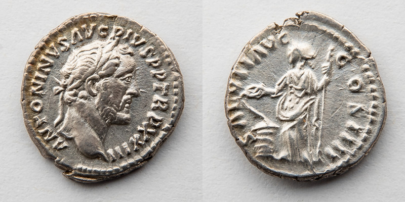 ROMAN EMPIRE: Antoninus Pius, AR Denarius, AD 138-161 (17mm, 3.33g), Rome Mint,B...