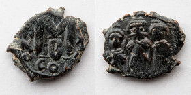 BYZANTINE EMPIRE: Heraclius, AE Follis, 610-641 (23mm, 6.0g), Heraclius, Heraclius Constantine, Martina, Constantinople Mint