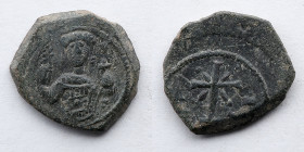 BYZANTINE EMPIRE. Manuel I, AE Tetateron,  AD 1143-1180 (2.9g)