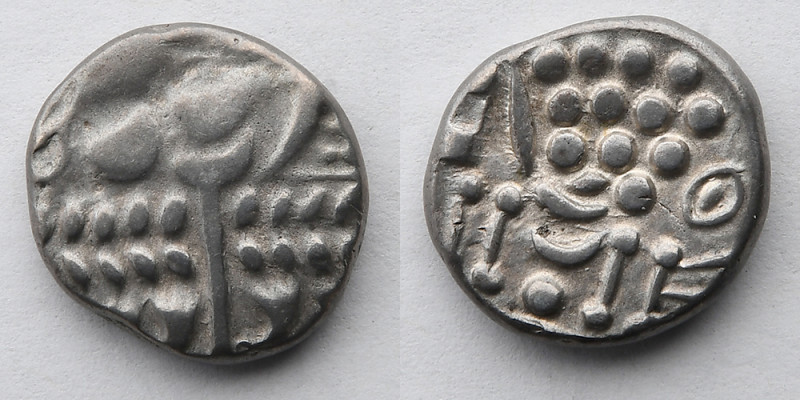 CELTIC: Britannia, Durotriges. Spread Tail AR Stater. 58 BC - AD 43 (18mm, 5.86g...