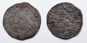 GREAT BRITAIN: 1553-1558, Mary Tudor (Bloody Mary), Silver Groat, 1.9g, 25.5mm