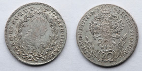 TRANSYLVANIA:  1780-1790, Holy Roman Empire, Grand Principality. József II, AR 20 Kreuzer, 28mm, 6.67g
