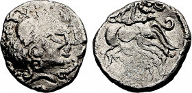 CELTIC, Gaul. Veneti. Stater (2nd century BC) (Billon, 5.99 gr, 20 mm) La Tour 6667, Delestrée/Tache 2292. Extremely Fine. With collector's number (50...