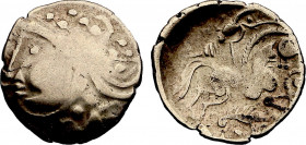 CELTIC, Gaul. Aulerci Eburovices. 1/2 Stater (2nd century BC) (Gold, 3.14 gr, 19 mm) Delestrée/Tache 2401. Very Fine.