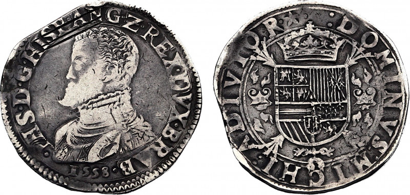 Belgium, Brabant, Philip II (1555-1598), Philipsdaalder (Ecu) 1558 (Maastricht m...