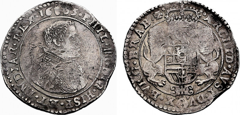 Belgium, Brabant, Philip IV (1621-1665), Ducaton 1665 (Antwerp mint) (Silver, 32...