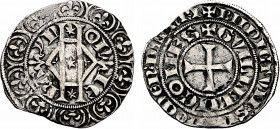 Belgium, Hainaut, Guillaume I (1304-1337), Petit gros (1323-1326) (Valenciennes mint) (Silver, 1.85 gr, 23 mm) Chalon 51 (1 known), Lucas 79, Decroly ...