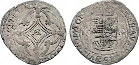 Belgium, Tournai, Albert & Isabella (1598-1621), Patard 1616 (Tournai mint) (Billon, 1.67 gr, 24 mm) VH 0625-TO, Decroly T20-561. Extremely Fine.