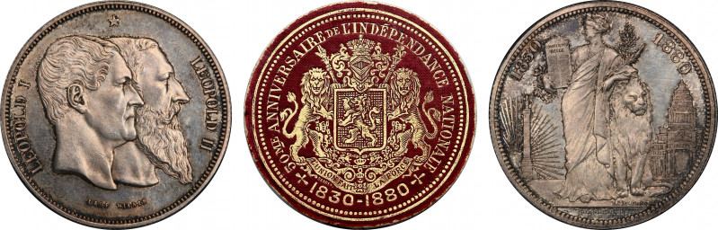 Belgium, Leopold II (1865-1909), Module of 5 Francs 1880 (Silver, 25.00 gr, 37 m...