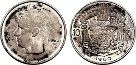 Belgium, Baudouin I (1951-1993), Silver essai 10 Francs 1969, Elström (Silver, 10.18 gr, 27 mm) Bogaert 3266. Uncirculated. Plain edge with ESSAI.