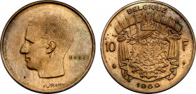 Belgium, Baudouin I (1951-1993), Bronze essai 10 Francs 1969, Elström (Bronze, 7.89 gr, 27 mm) Bogaert 3267. Uncirculated. Plain edge with ESSAI.