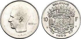Belgium, Baudouin I (1951-1993), Nickel essai 10 Francs 1969, Elström (Nickel, 7.79 gr, 27 mm) Bogaert 3268. Uncirculated. Plain edge with ESSAI.