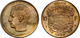 Belgium, Baudouin I (1951-1993), Bronze essai 10 Frank 1969, Elström (Bronze, 7.92 gr, 27 mm) Bogaert 3272. Uncirculated. Plain edge with PROEF.