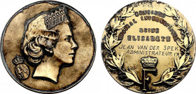 Belgium, Queen Elisabeth Competition (Silver, 199 gr, 70 mm) Extremely Fine.
To Jean Van Der Spek, Administrateur