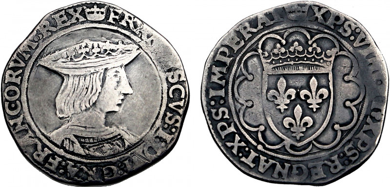 France, François I (1515-1547), Teston (1530-1533) (Paris mint) (Silver, 9.12 gr...