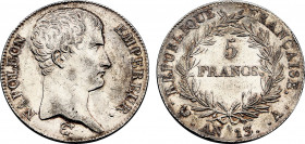 France, Napoleon I (1804-1814), 5 Francs An 13 A (Paris) (Silver, 25.06 gr, 37 mm) Gadoury 580, Le Franc 303, KM 662.1. About Uncirculated, traces of ...