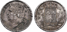 France, Louis XVIII (1814-1815), 1 Franc 1824 K (Bordeaux) (Silver, 5.00 gr, 23 mm) Gadoury 449, Le Franc 206,KM 709.6. Extremely Fine.
International ...