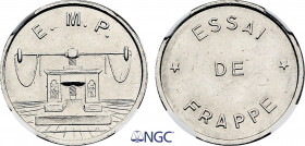 France, Fifth Republic (1959-), Nickel essai 10 Francs ND (1986), Jimenez (Nickel, 6.50 gr, 21 mm) GEM 194.5. NGC MS65
