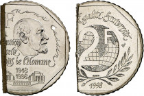 France, Fifth Republic (1959-), Cancelled Nickel essai 2 Francs 1998 that has been cut by the Monnaie de Paris, Rodier (Nickel, 5.62 gr, 27 mm) Gadour...