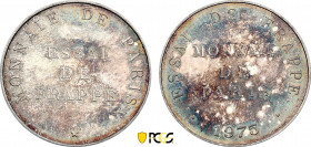 France, Fifth Republic (1959-), Silver Essai de Frappe 50 Francs 1975 (Silver, 30.00 gr, 41 mm) GEM - (cf. 223.2). PCGS SP66