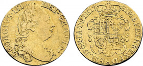 Great Britain, George III (1760-1820), Guinea 1781 (Gold, 8.28 gr, 25 mm) KM 604. Fine, obverse hairline.