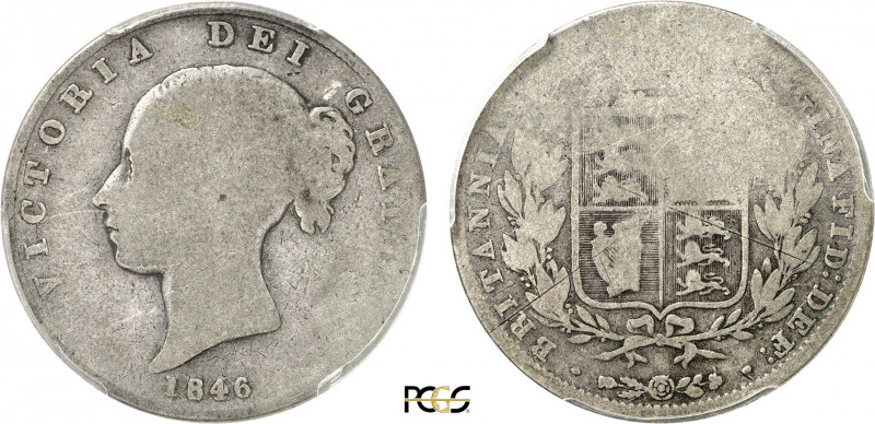 Great Britain, Victoria (1837-1901), Half Crown 1846 over 1646 (Silver, 12.99 gr...
