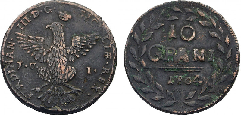 Italian States, Naples & Sicily, Ferdinando IV (2nd Reign) (1799-1805), 10 Grani...