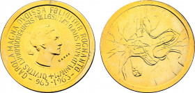 Luxembourg, Charlotte (1919-1964), Similor essai 250 Francs 1963 (Similor, 8.15 gr, 35 mm) Probst L397-2. Uncirculated.