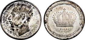 Luxembourg, Jean (1964-2000), Silver essai Module of 20 Francs (1964) (Silver, 3.89 gr, 21 mm) Uncirculated. Medal alignment variety.