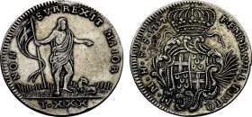 Malta, Emmanuel Pinto (1741-1773), 30 Tari 1757 (Valletta mint) (Silver, 29.27 gr, 42 mm) KM A256. Very Fine.