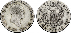 Poland, Alexander I (1815-1825), 2 Zlote 1818 IB (Warsaw mint) (Silver, 9.07 gr, 26 mm) KM C 99. Very Fine.