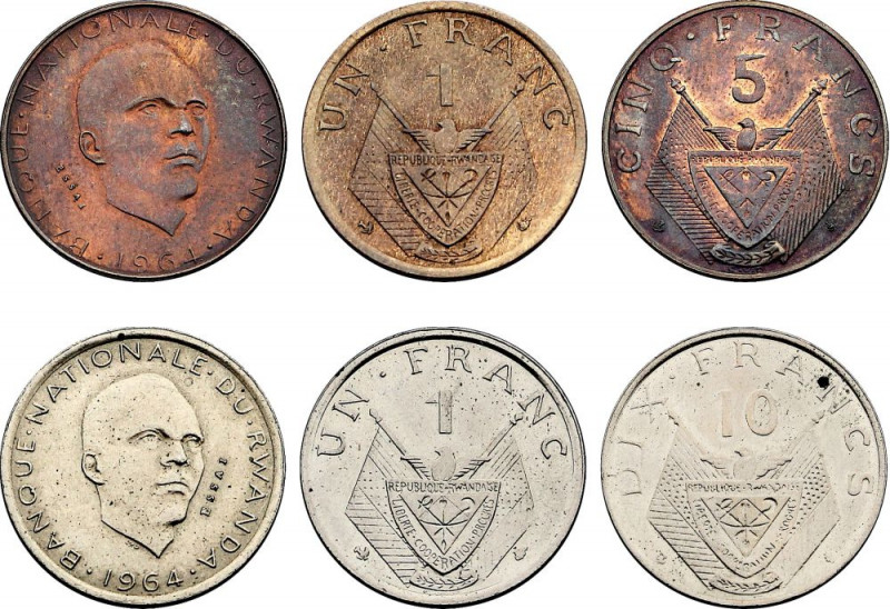 Rwanda, Lot of 4 essais 1964