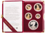 United States of America, American Eagles 10th Anniversary Set 1995 (West Point mint) Proof Uncirculated.
This set includes the coveted 1995-W proof S...
