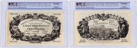 Belgium, Banque Nationale de Belgique, Photograph Archive Face and Back 500 Francs / 100 Belgas 27.10.1941. Pick 109. PCGS Genuine