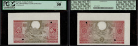 Belgium, Banque Nationale de Belgique, Proof 100 Francs / 20 Belgas 01.02.1943 (1944). Pick 123p. PCGS 50. Hole Punch Cancelled.